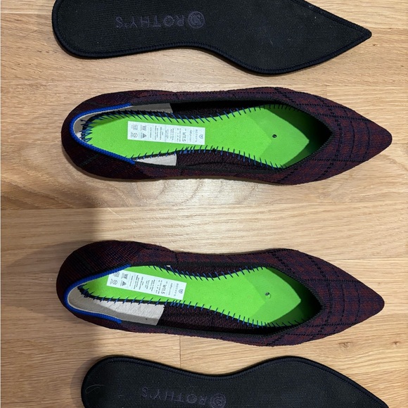 EUC Size 11.5 Rothy’s plaid points - Picture 2 of 2